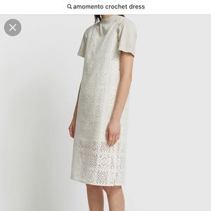 AMOMENTO crochet dress in ivory
